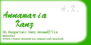 annamaria kanz business card